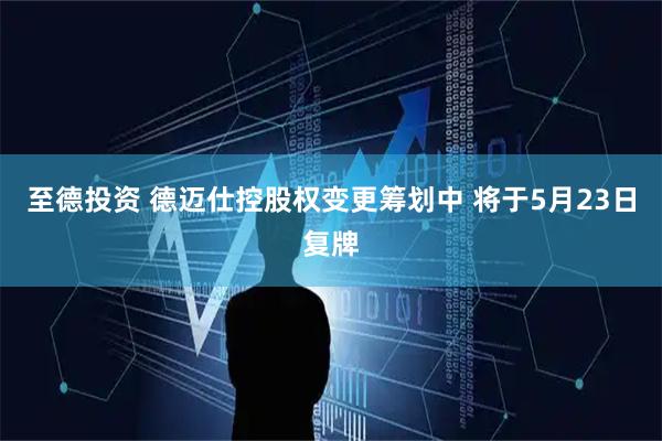 至德投资 德迈仕控股权变更筹划中 将于5月23日复牌